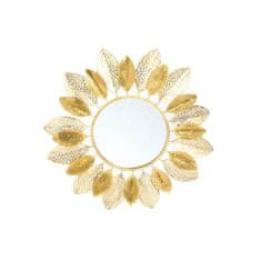 DKD Home Decor Stensko ogledalo DKD Home Decor Multicolor Golden Metal Crystal List rastline 91 x 3,5 x 91 cm