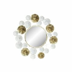 DKD Home Decor Stensko ogledalo DKD Home Decor Crystal Golden Metal White Flowers (60 x 5 x 60 cm)