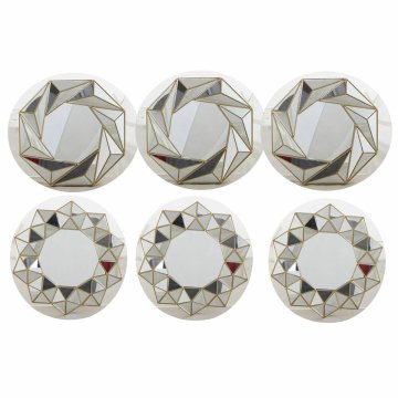 DKD Home Decor Stensko ogledalo DKD Home Decor Zlati polipropilen (25 x 1,5 x 25 cm) (3 kosi) (2 kosa)