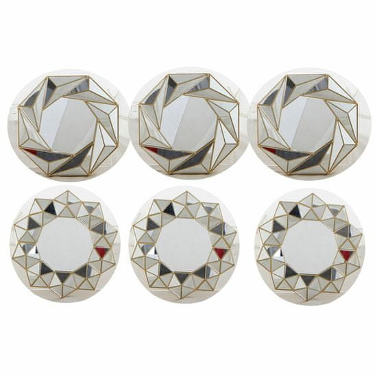 DKD Home Decor Stensko ogledalo DKD Home Decor Zlati polipropilen (25 x 1,5 x 25 cm) (3 kosi) (2 kosa)