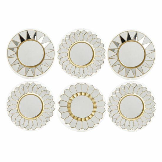 DKD Home Decor Stensko ogledalo DKD Home Decor Crystal Golden polipropilen (25 x 1,5 x 25 cm) (3 kosi) (2 kosa)