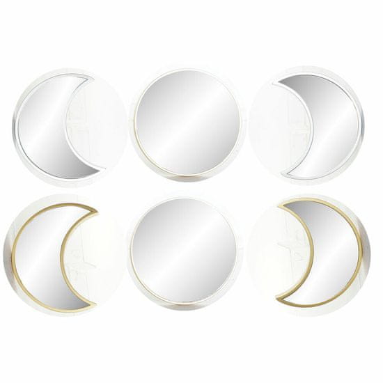 DKD Home Decor Stensko ogledalo DKD Home Decor Golden Silver polipropilen (25 x 1,5 x 25 cm) (3 kosi) (2 kosa)