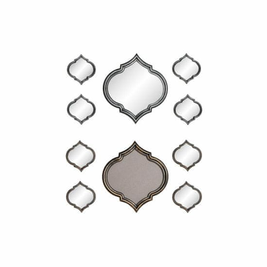 DKD Home Decor Komplet ogledal DKD Home Decor Crystal Golden Silver polipropilen (51 x 2 x 55 cm) (2 kosa)