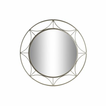 DKD Home Decor Stensko ogledalo DKD Home Decor Crystal Golden Iron (80 x 2 x 80 cm)
