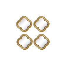 DKD Home Decor Stensko ogledalo DKD Home Decor 19,5 x 2,2 x 19,5 cm Kristalno zlata smola