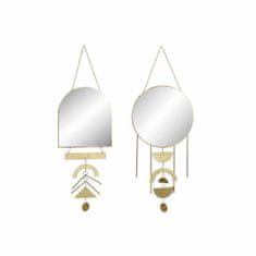 DKD Home Decor Stensko ogledalo DKD Home Decor Golden Metal Plastic 20 x 0,3 x 40,5 cm (2 enoti)