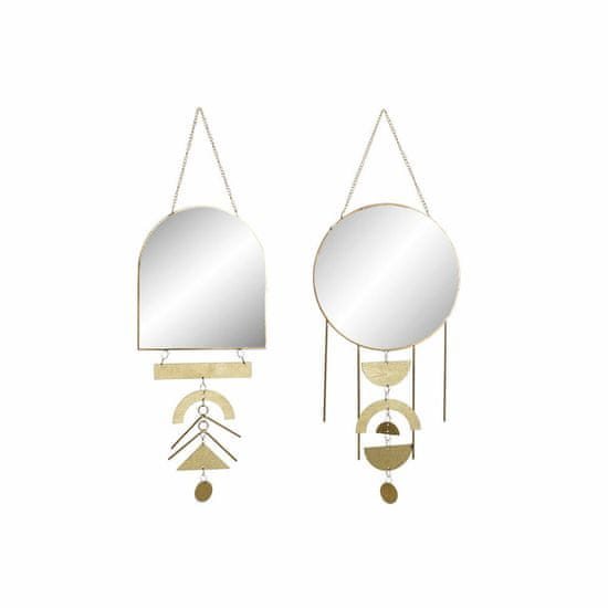 DKD Home Decor Stensko ogledalo DKD Home Decor Golden Metal Plastic 20 x 0,3 x 40,5 cm (2 enoti)