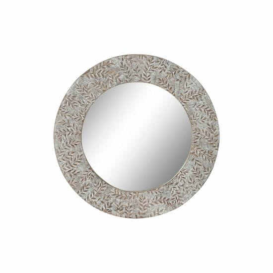 DKD Home Decor Stensko ogledalo DKD Home Decor Crystal White Mandala Mango wood MDF Wood Stripped (76 x 4 x 76 cm)