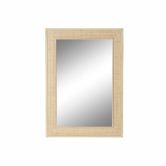 DKD Home Decor Stensko ogledalo DKD Home Decor Večbarvni naravni les Vintage Scandi 70,5 x 2,5 x 100,5 cm