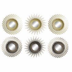 DKD Home Decor Stensko ogledalo DKD Home Decor Crystal Golden Copper PP karton 2 enoti (25 x 3 x 25 cm)