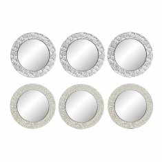 DKD Home Decor Stensko ogledalo DKD Home Decor Ogledalo Champagne Silver PP 2 enoti (25 x 2 x 25 cm)