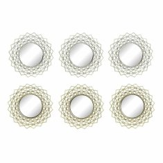 DKD Home Decor Stensko ogledalo DKD Home Decor Ogledalo Champagne Golden PP 2 enoti (26 x 2 x 26 cm)