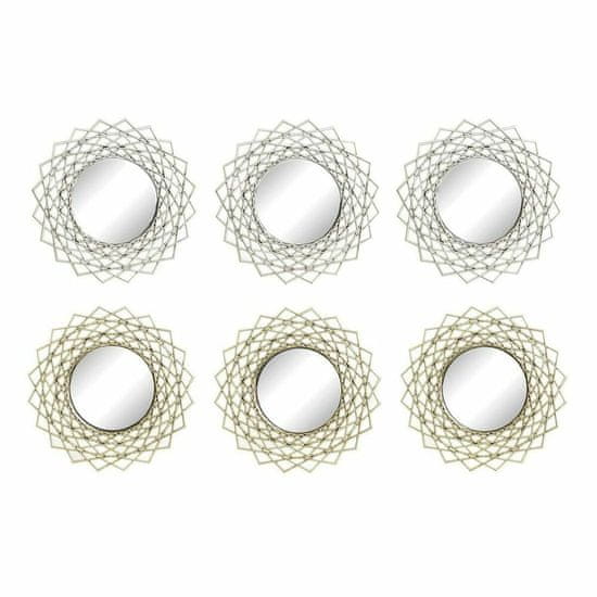 DKD Home Decor Stensko ogledalo DKD Home Decor Ogledalo Champagne Golden PP 2 enoti (26 x 2 x 26 cm)