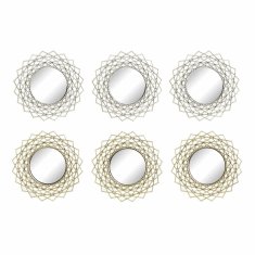 DKD Home Decor Stensko ogledalo DKD Home Decor Ogledalo Champagne Golden PP 2 enoti (26 x 2 x 26 cm)