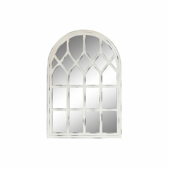 DKD Home Decor Stensko ogledalo DKD Home Decor Zrcalo MDF Okna Bela (56,5 x 4 x 80 cm)