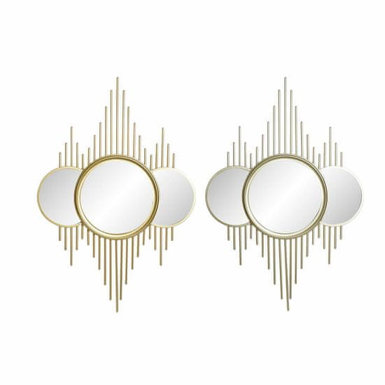 DKD Home Decor Stensko ogledalo DKD Home Decor Ogledalo Champagne Golden PP 2 enoti (50 x 2,5 x 74 cm)
