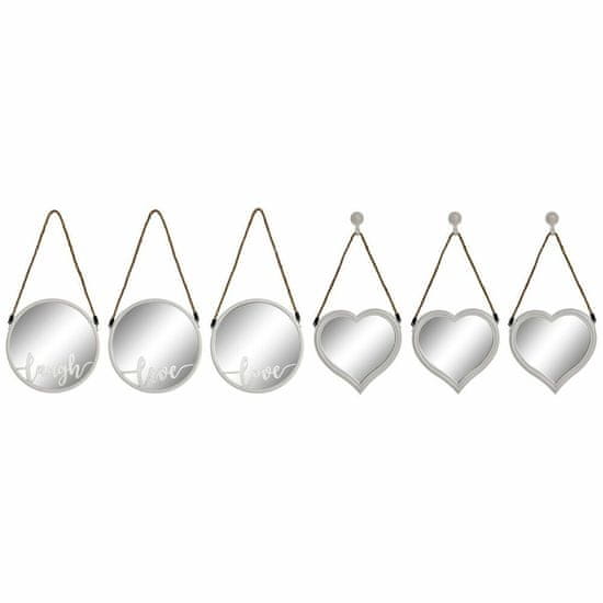 DKD Home Decor Stensko ogledalo DKD Home Decor Crystal White PP 2 enoti (25 x 2 x 25 cm)