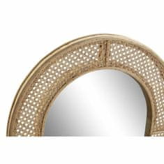DKD Home Decor Zidno ogledalo DKD Home Decor Rjavo ratanovo ogledalo Natural Tropical 61 x 5 x 101 cm (10 kosov)