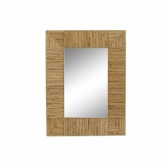DKD Home Decor Stensko ogledalo DKD Home Decor 71 x 6 x 96 cm Crystal Natural Brown Tropical