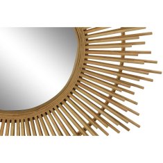 DKD Home Decor Stensko ogledalo DKD Home Decor Crystal Brown Bamboo Tropical (80 x 3 x 80 cm)