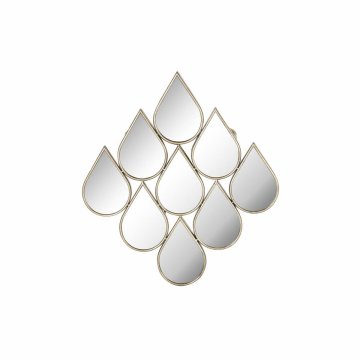 DKD Home Decor Stensko ogledalo DKD Home Decor Zlato kovinsko ogledalo (65 x 2,5 x 72,5 cm)