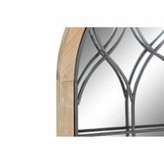 DKD Home Decor Stensko ogledalo DKD Home Decor Ogledalo Črna kovina Les Rjava okna Aluminij Koča (58 x 3 x 78 cm)