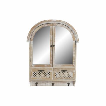 DKD Home Decor Stensko ogledalo DKD Home Decor Mirror Wood Brown (55,5 x 15 x 71 cm)