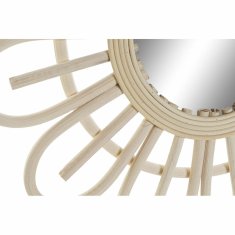 DKD Home Decor Stensko ogledalo DKD Home Decor Natural wicker (39,5 x 2 x 39,5 cm)