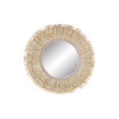 DKD Home Decor Stensko ogledalo DKD Home Decor Crystal Natural Raffia (40 x 2 x 40 cm)