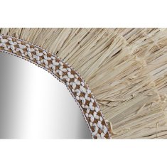 DKD Home Decor Stensko ogledalo DKD Home Decor Crystal Natural Raffia (40 x 2 x 40 cm)