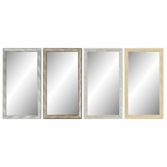 DKD Home Decor Stensko ogledalo DKD Home Decor Crystal Natural Grey Brown White PS 4 enote List rastline (36 x 2 x 66 cm)