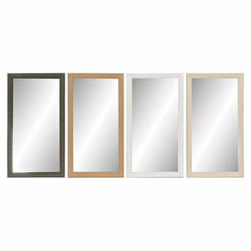 DKD Home Decor Stensko ogledalo DKD Home Decor Crystal Natural Brown White Dark grey PS 4 enote (36 x 2 x 66 cm)