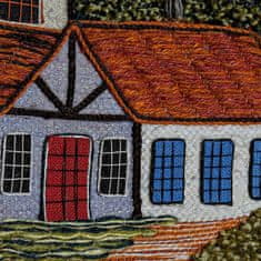 DKD Home Decor Viseča dekoracija DKD Home Decor 80 x 2 x 100 cm Landscape Cottage (2 enoti)