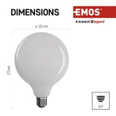 Emos Filament Globe LED žarnica, E27, 18 W, toplo bela