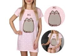 sarcia.eu Pusheen Roza, ženska spalna majica s pikami, bombažna spalna srajca XS