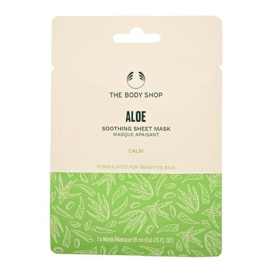 The Body Shop Aloe pomirjujoča maska na lističih 18 ml