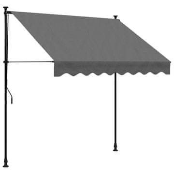 Vidaxl Zložljiva tenda antracit 200x150 cm tkanina in jeklo