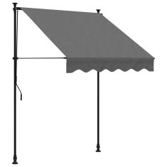 Vidaxl Zložljiva tenda antracit 150x150 cm tkanina in jeklo