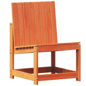 Vidaxl Vrtni stol voščeno rjav 50,5x55x77 cm trdna borovina