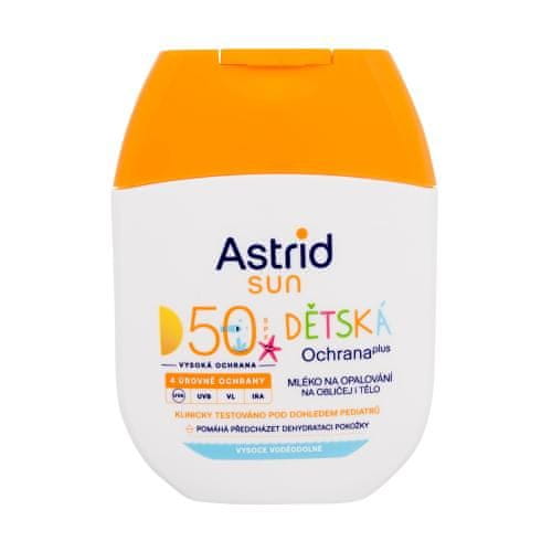 Astrid Sun Kids Face and Body Lotion SPF50 otroški vodoodporen losjon za zaščito pred soncem za telo in obraz 60 ml