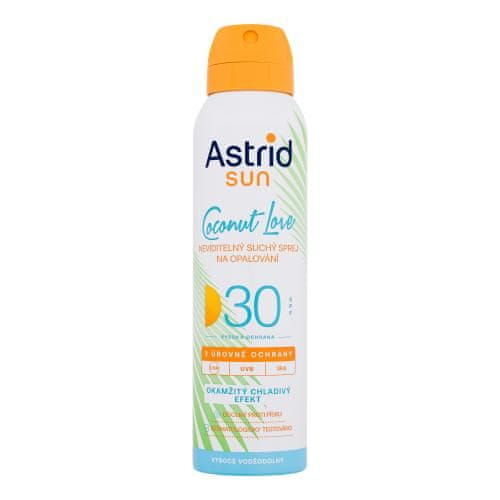 Astrid Sun Coconut Love Dry Mist Spray SPF30 vodoodporen in neviden suhi sprej za zaščito pred soncem 150 ml