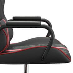 Vidaxl Gaming stol črno in rdeče umetno usnje