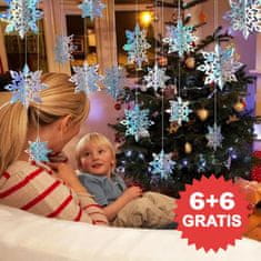 HOME & MARKER® 3D HOLOFLAKE Holografske snežinke I 6+6 BREZPLAČNO