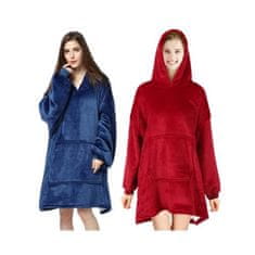 VIVVA® Pulover in odeja v enem (1x rdeča + 1x modra) BLUEREDHOODZ