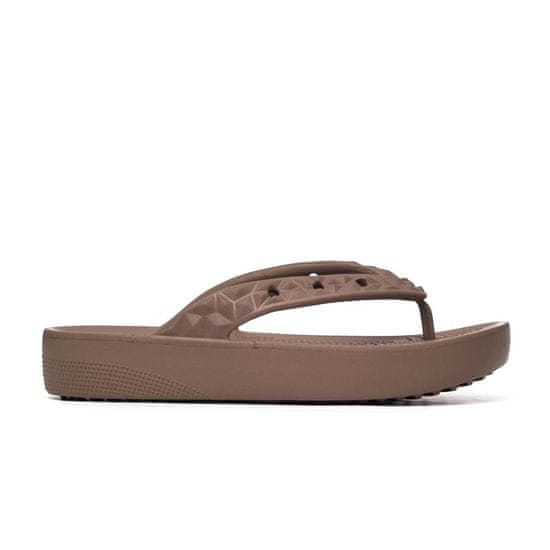 Crocs Japanke rjava Classic Platform Geometrc Flip