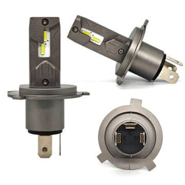 shumee LED žarnica H4 12V CANBUS 8000lm 2 kosa, homologacija močna bela svetloba