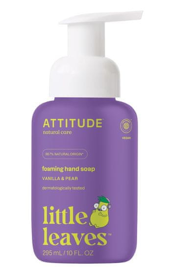 Attitude Otroško milo za roke Little leaves, z vonjem vanilije in hruške, 295 ml