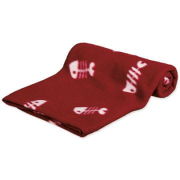 Trixie Odeja za pse BEANY bela ribja kost 100x70cm bordo TR