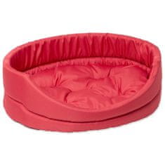 Dog Fantasy Pes Fantazija oval z blazino rdeča 54x46x16cm