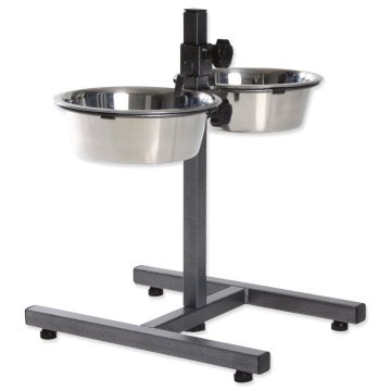 Trixie Pasja palica za 2 posodi iz nerjavečega jekla 1,8l/21cm, višina 40cm TR